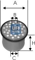 UFI 24.390.00 - Degvielas filtrs www.autospares.lv