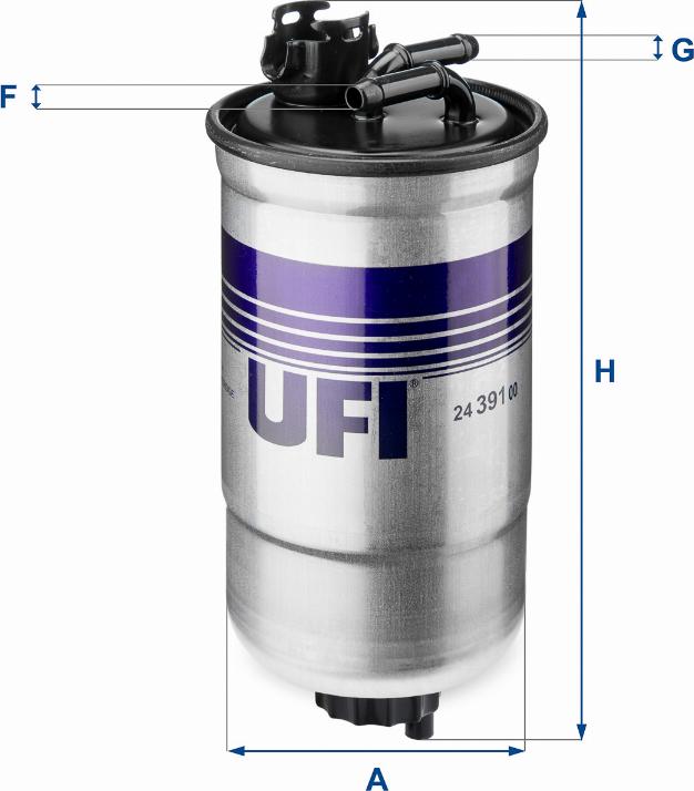 UFI 24.391.00 - Degvielas filtrs www.autospares.lv