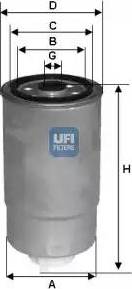 UFI 24.351.02 - Degvielas filtrs www.autospares.lv