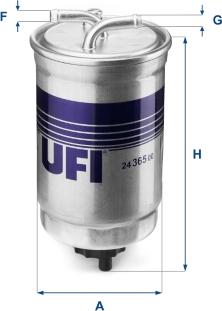 UFI 24.365.00 - Fuel filter www.autospares.lv