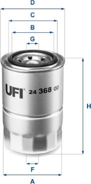 UFI 24.368.00 - Топливный фильтр www.autospares.lv