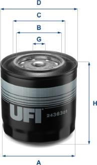 UFI 24.363.01 - Fuel filter www.autospares.lv