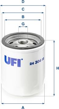 UFI 24.304.00 - Fuel filter www.autospares.lv