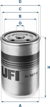 UFI 24.307.00 - Топливный фильтр www.autospares.lv