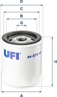 UFI 24.370.00 - Fuel filter www.autospares.lv