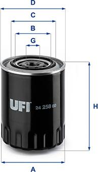 UFI 24.258.00 - Fuel filter www.autospares.lv