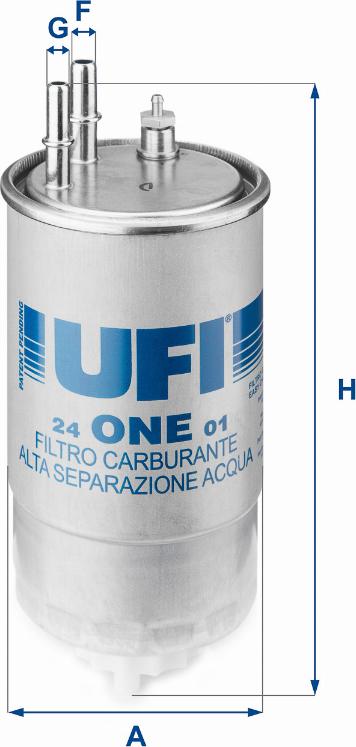 UFI 24.ONE.01 - Fuel filter www.autospares.lv