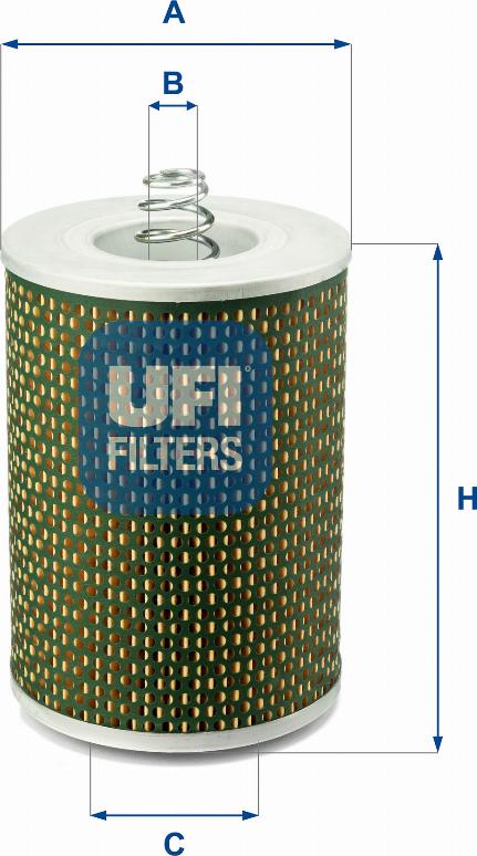 UFI 25.505.00 - Eļļas filtrs www.autospares.lv