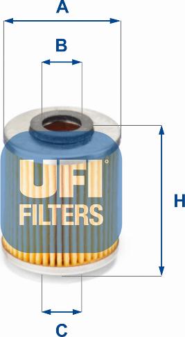 UFI 25.587.00 - Eļļas filtrs www.autospares.lv