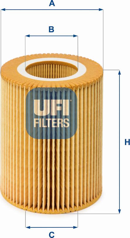 UFI 25.004.00 - Eļļas filtrs www.autospares.lv