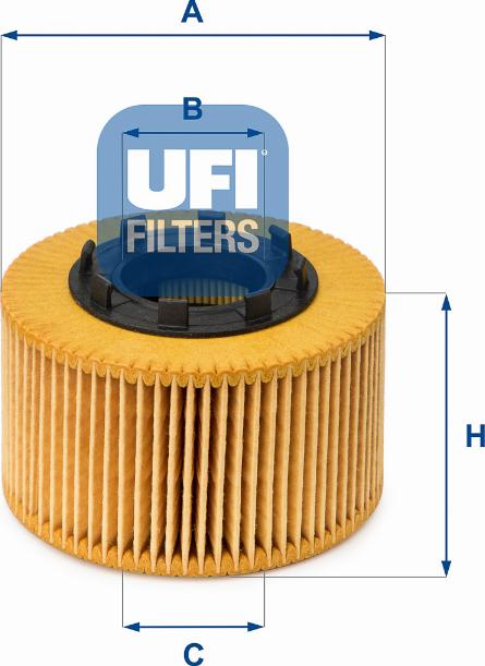 UFI 25.015.00 - Eļļas filtrs www.autospares.lv