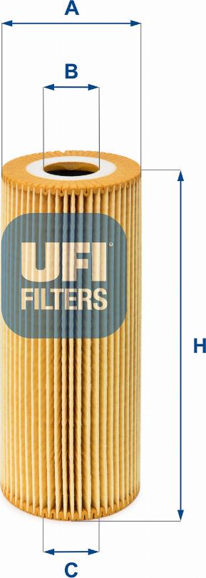 UFI 25.011.00 - Eļļas filtrs autospares.lv