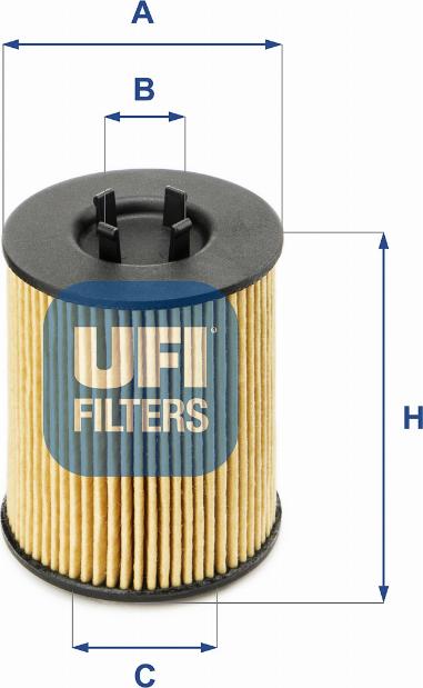 UFI 25.017.00 - Eļļas filtrs www.autospares.lv