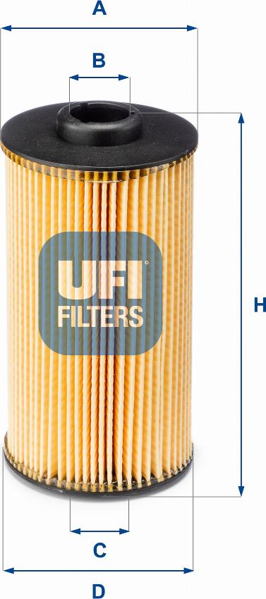 UFI 25.038.00 - Eļļas filtrs www.autospares.lv