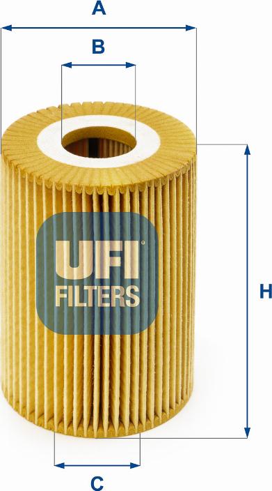 UFI 25.026.00 - Eļļas filtrs www.autospares.lv