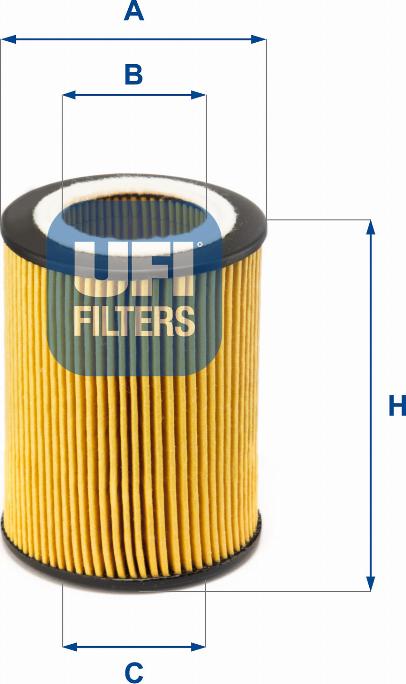 UFI 25.071.00 - Eļļas filtrs www.autospares.lv