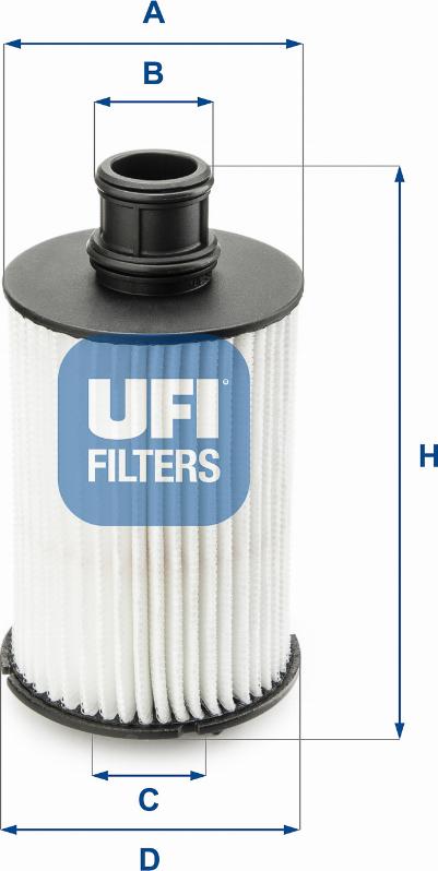 UFI 25.073.02 - Eļļas filtrs www.autospares.lv