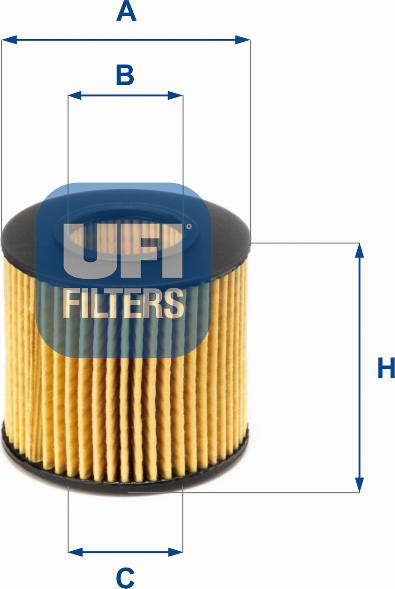 UFI 25.116.00 - Eļļas filtrs autospares.lv