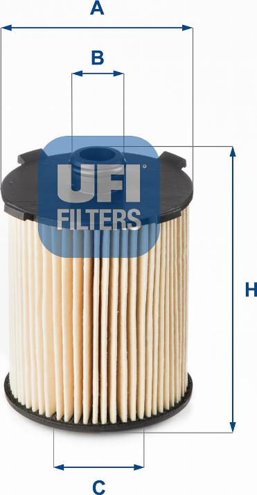 UFI 25.110.00 - Eļļas filtrs www.autospares.lv