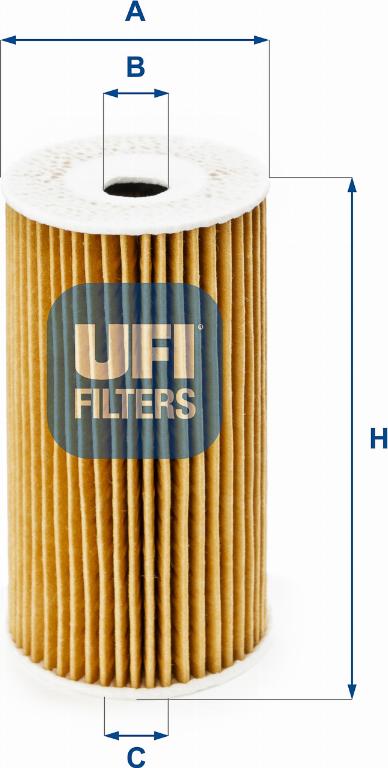 UFI 25.186.00 - Eļļas filtrs www.autospares.lv