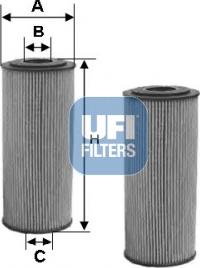 UFI 25.133.00 - Eļļas filtrs www.autospares.lv