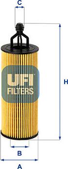 UFI 25.251.00 - Eļļas filtrs www.autospares.lv