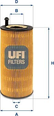 UFI 25.237.00 - Eļļas filtrs www.autospares.lv