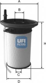 UFI 26.046.00 - Degvielas filtrs autospares.lv