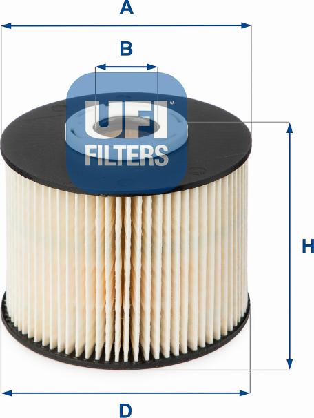 UFI 26.055.00 - Degvielas filtrs www.autospares.lv