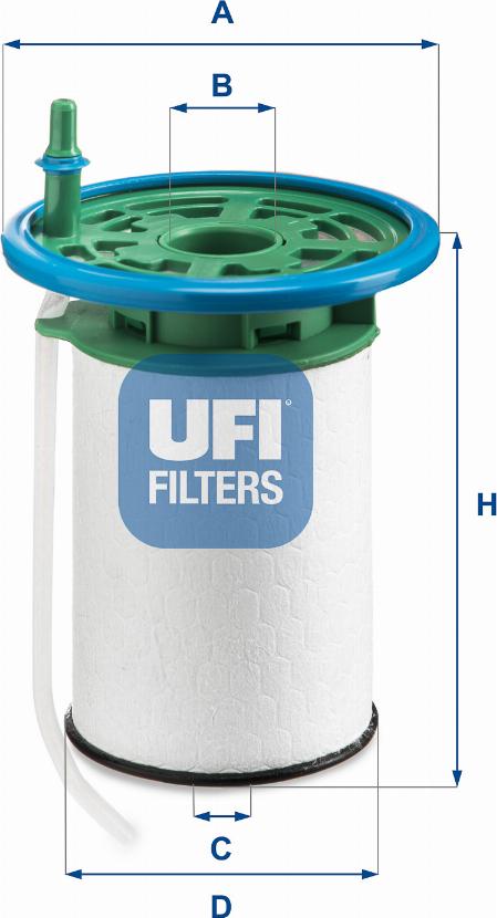 UFI 26.053.00 - Fuel filter www.autospares.lv