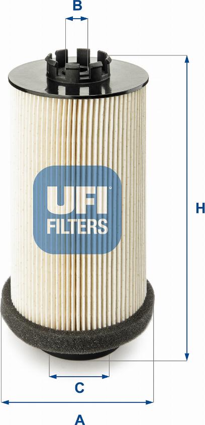 UFI 26.001.00 - Degvielas filtrs www.autospares.lv