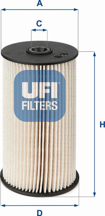 UFI 26.007.00 - Degvielas filtrs www.autospares.lv