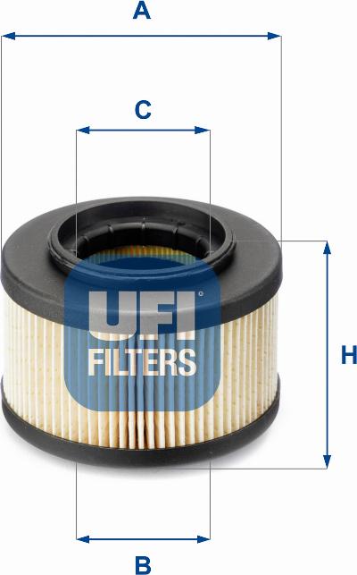 UFI 26.013.00 - Degvielas filtrs www.autospares.lv