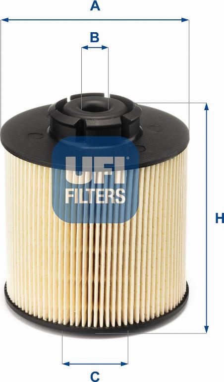 UFI 26.017.00 - Fuel filter www.autospares.lv