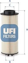 UFI 26.024.00 - Degvielas filtrs autospares.lv