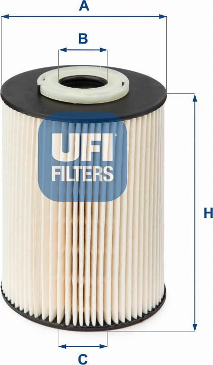 UFI 26.020.00 - Degvielas filtrs www.autospares.lv