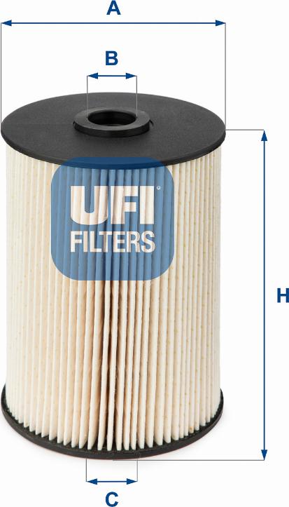 UFI 26.021.00 - Degvielas filtrs www.autospares.lv