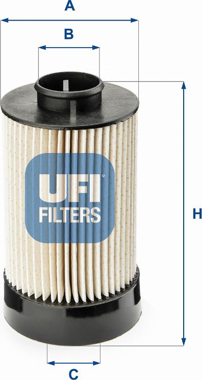 UFI 26.072.00 - Degvielas filtrs www.autospares.lv