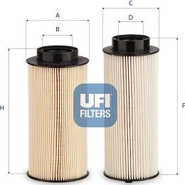 UFI 26.147.00 - Degvielas filtrs www.autospares.lv