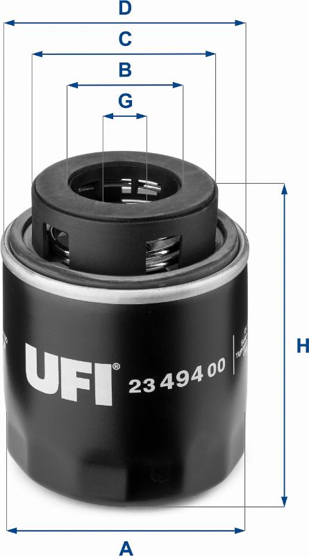 UFI 23.494.00 - Oil Filter www.autospares.lv