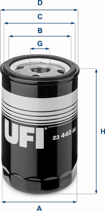 UFI 23.440.00 - Eļļas filtrs autospares.lv