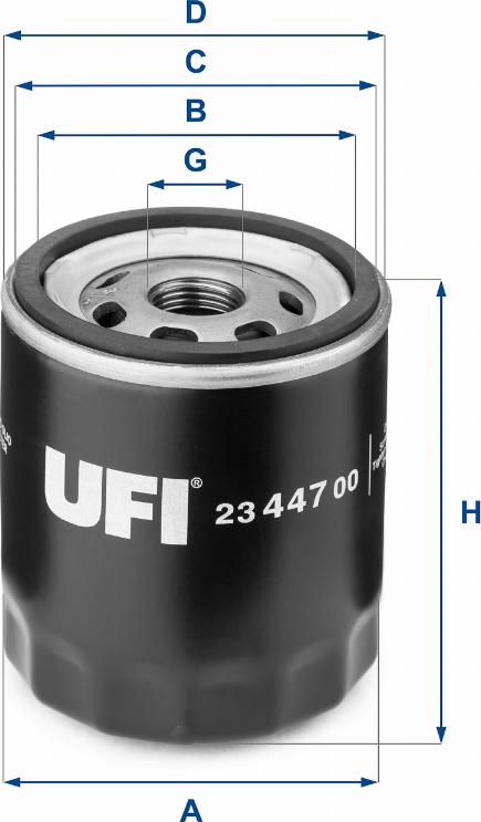 UFI 23.447.00 - Oil Filter www.autospares.lv