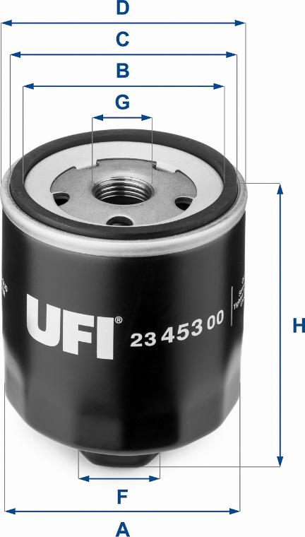 UFI 23.453.00 - Eļļas filtrs autospares.lv