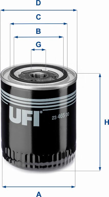 UFI 23.465.00 - Oil Filter www.autospares.lv