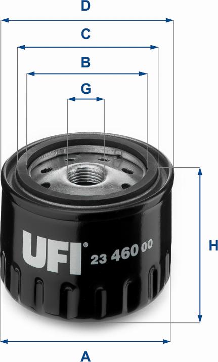 UFI 23.460.00 - Oil Filter www.autospares.lv