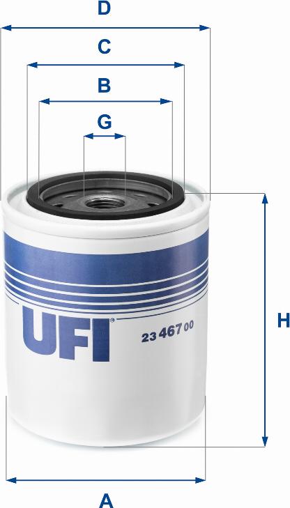 UFI 23.467.00 - Oil Filter www.autospares.lv