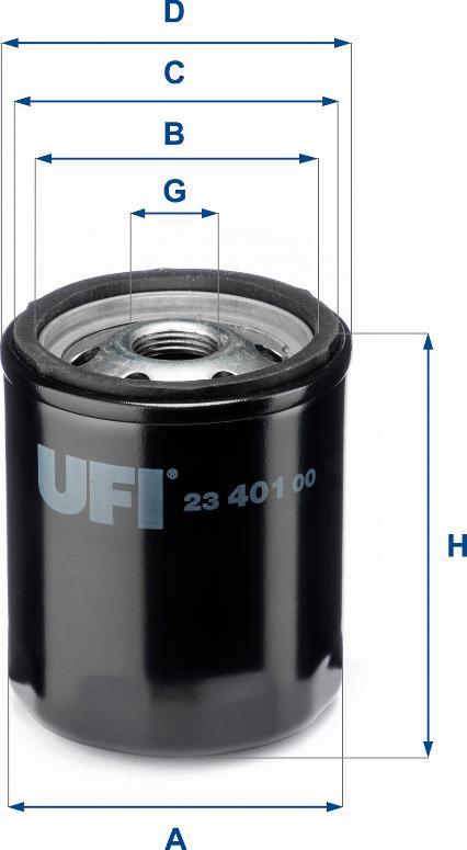 UFI 23.401.00 - Eļļas filtrs autospares.lv