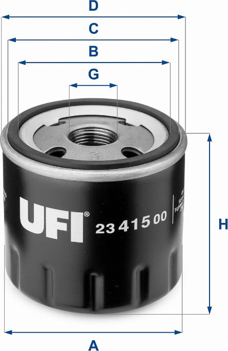 UFI 23.415.00 - Eļļas filtrs autospares.lv