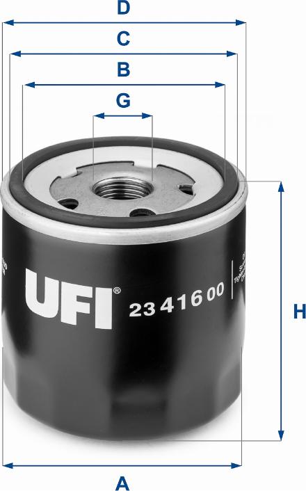 UFI 23.416.00 - Масляный фильтр www.autospares.lv