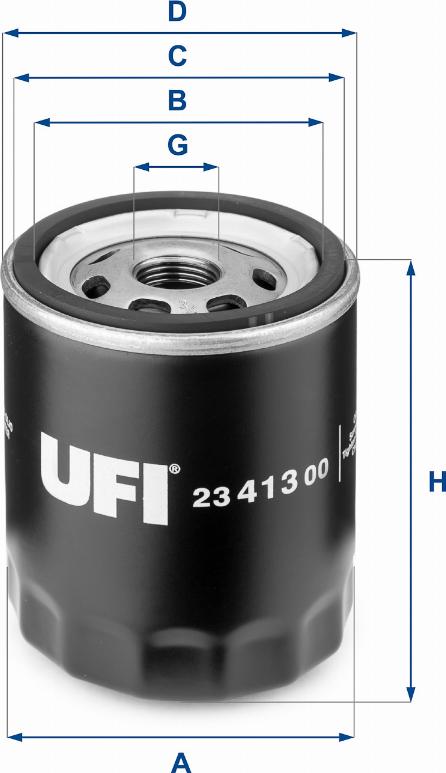 UFI 23.413.00 - Eļļas filtrs autospares.lv